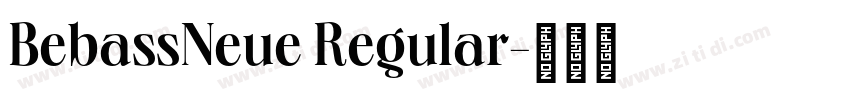 BebassNeue Regular字体转换